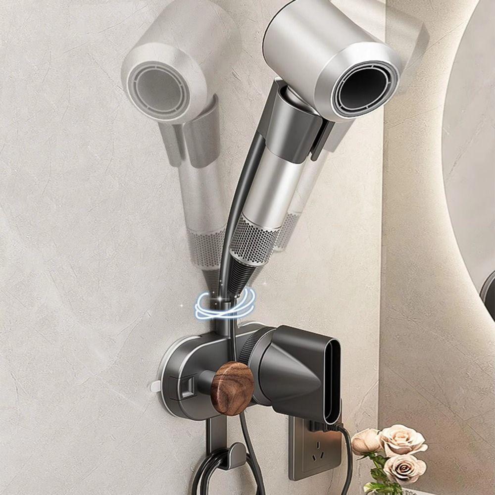 Non-punching Hair Dryer Stand Hands Free Hair Dryer Storage Bracket Pet Grooming