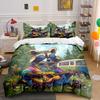 Hippie Raccoon Boho Decor Set Soft Comfortable Duvet Cover Bedding Set Included 1*Duvet Cover & 2*Pillowcases, Gift