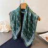 European and American silk scarves are versatile, high-end cashew print simulation silk square scarf, shawl neck small square scarf, headscarf, scarf