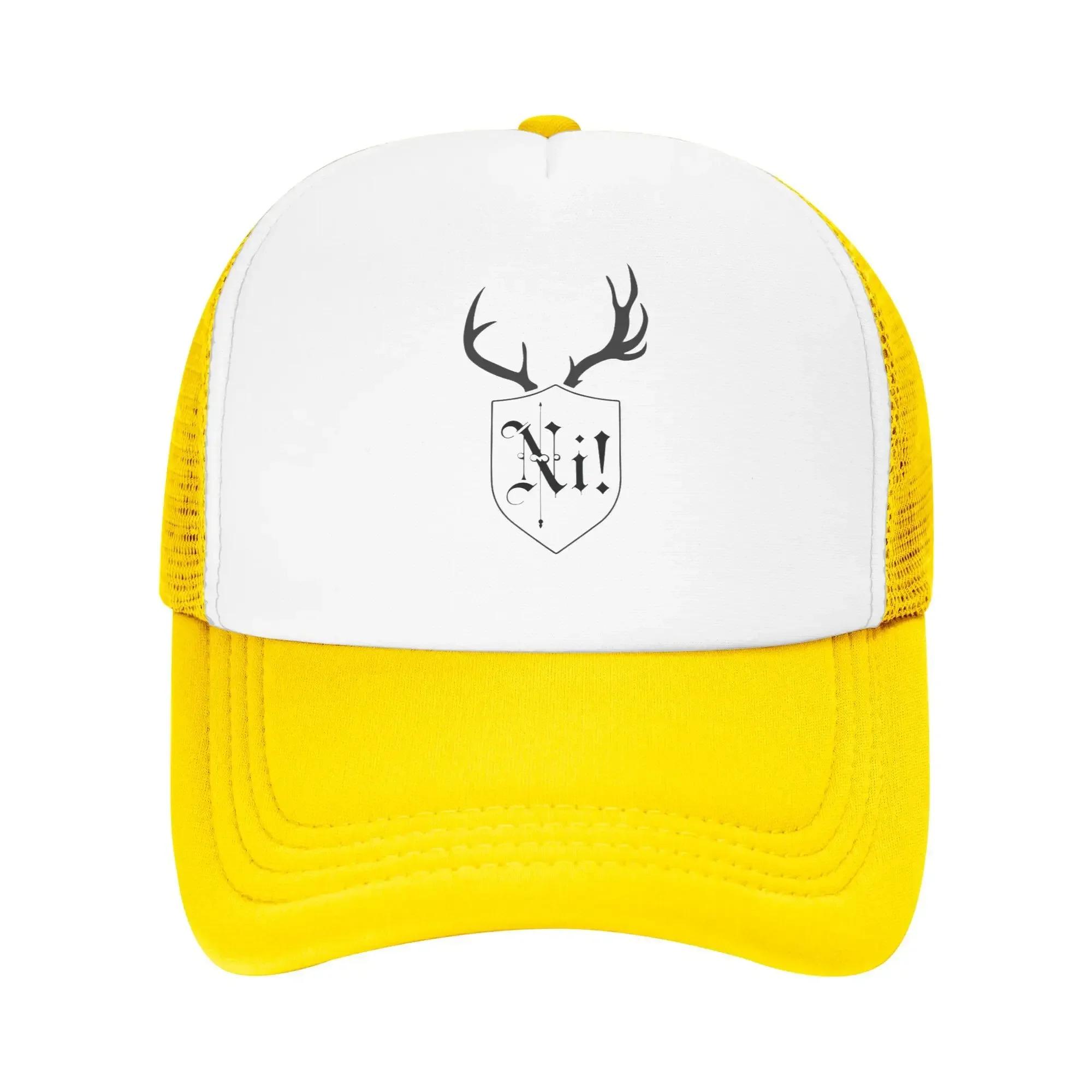 

Ni Knights Of Monty Python Deer Horn Pool Party Mesh Baseball Caps Women Men Printing Female Beach Sun Hats Hip Hop Trucker Cap One Size