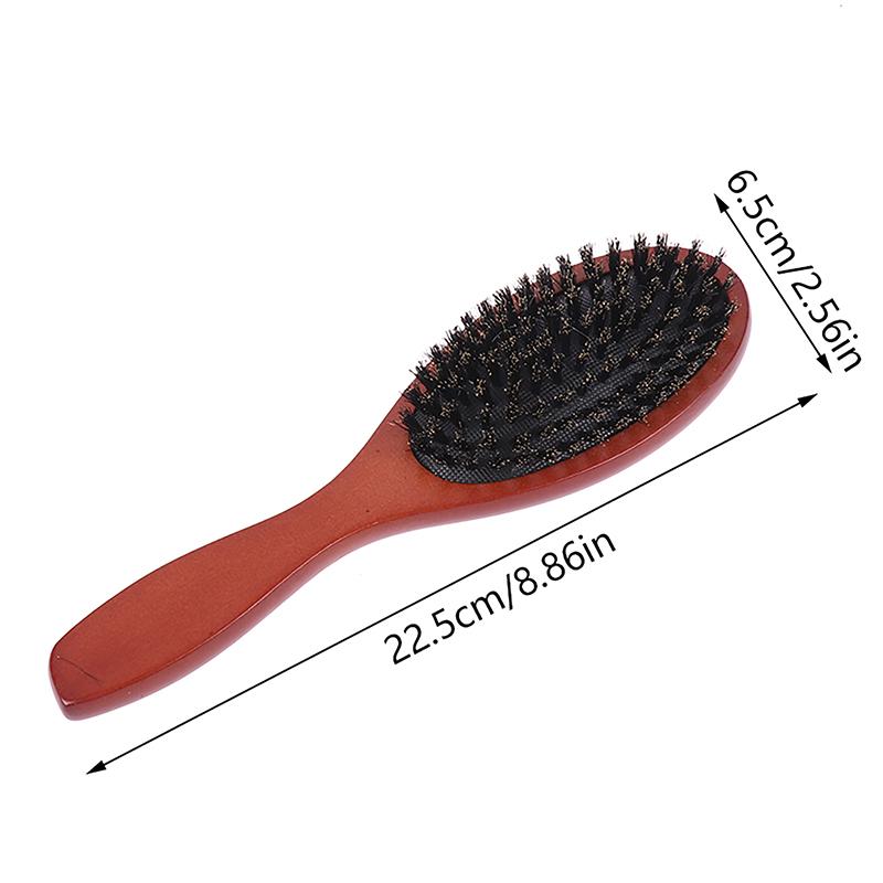 Boar Bristle Hair Brush Women Combs For Hair Wood Hairbrush Detangle Straightener Brush Hair Comb Barber Accessories