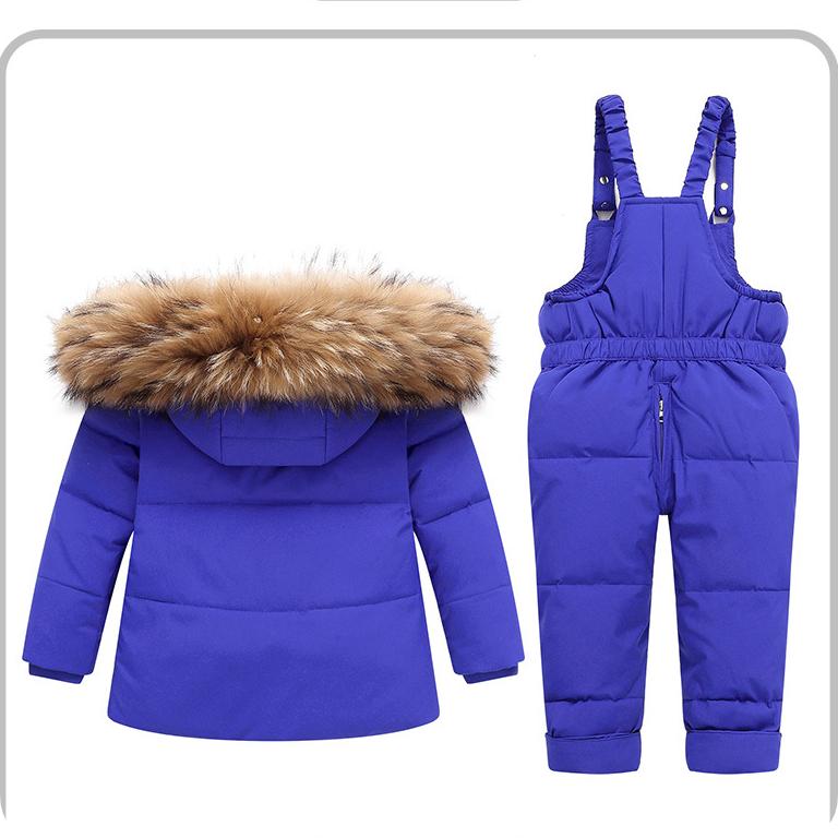 Children's Down Jacket Suit 1-6 Years Old Thickened Ski Suit Two-piece Suit