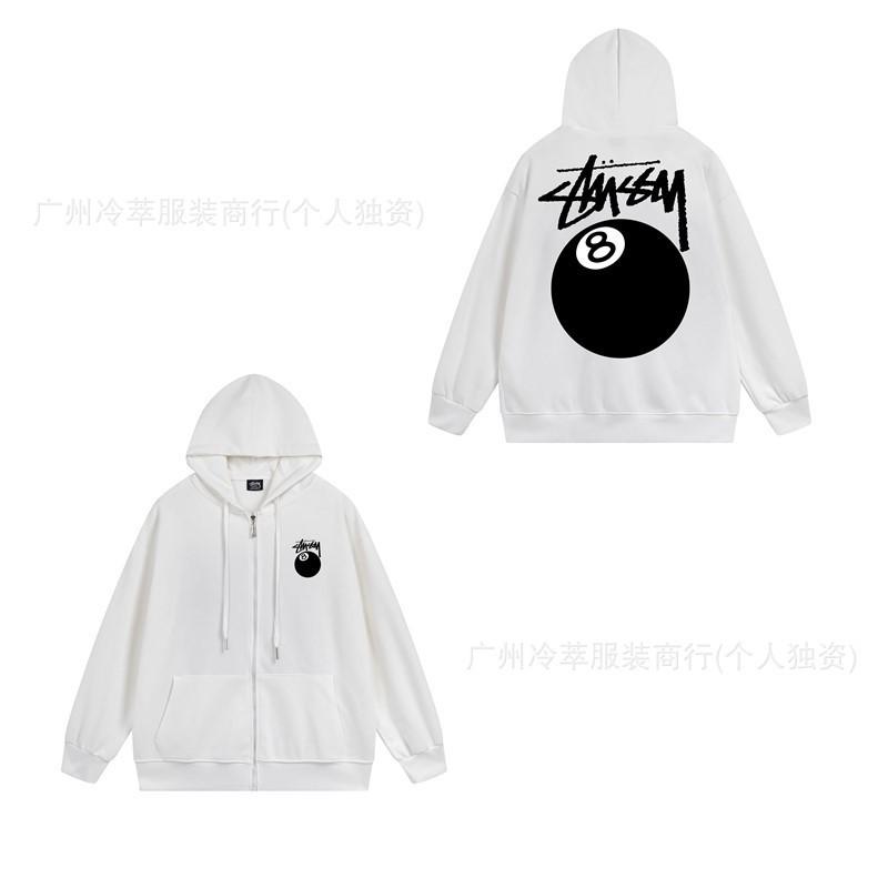 Unisex Mikina s kapucí na zip s fleecovou podšívkou a potiskem písmen Volný střih Bavlna Dlouhý rukáv Pánská Dámská