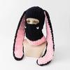 Long Bunny Ears Hat Winter Hand Made Knitted Funny Beanie Cap Thicken Warm Full Face Ski Mask Cover Balaclava For Party