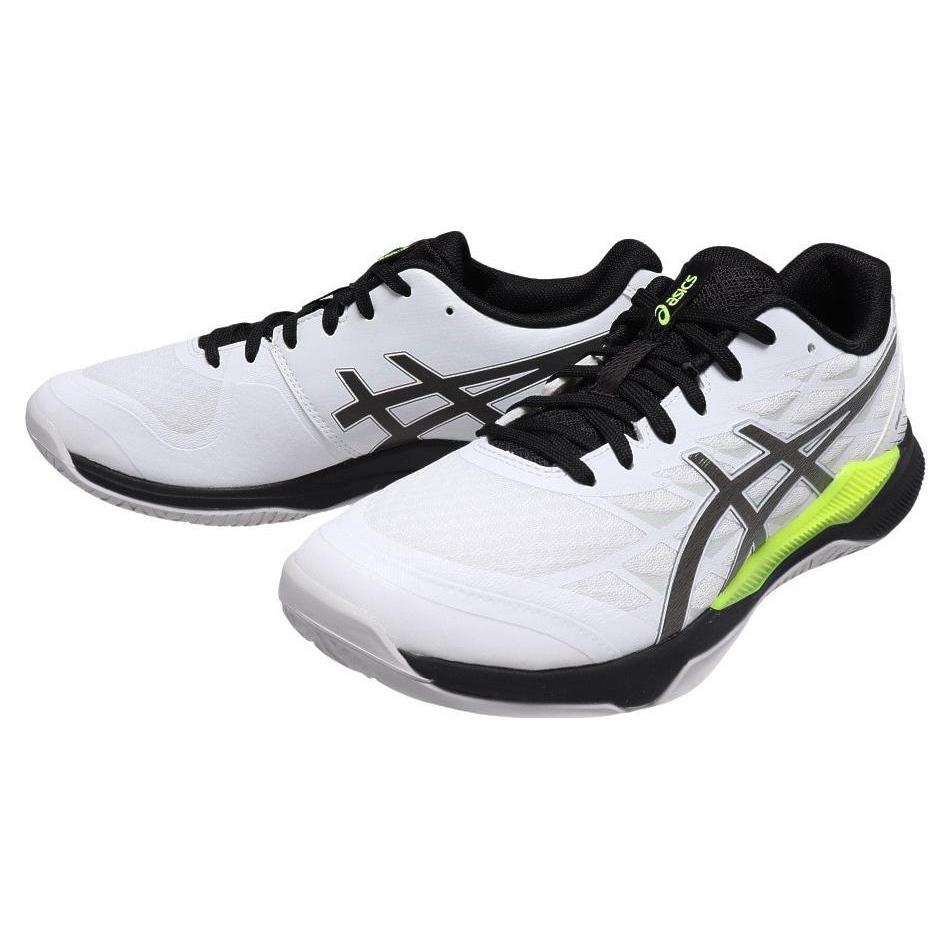 Asics Gel Tactic 12 2E Wide 'White Gunmetal Volt' (Unisex) White / Gunmetal Training Shoes 1073A059 101