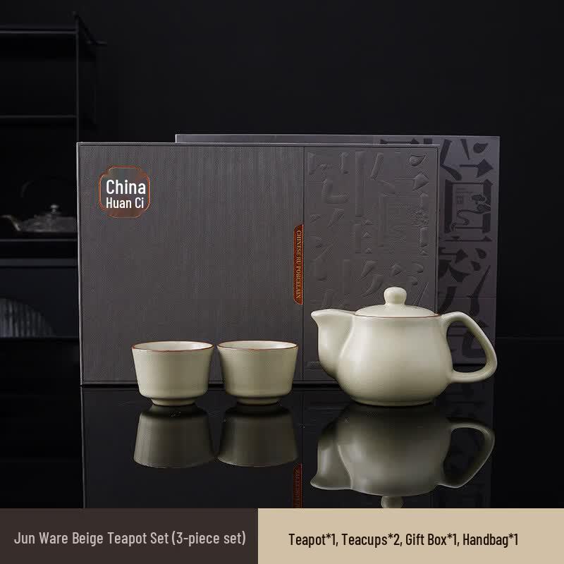 Ru Kiln Crackle Glaze Ceramic Teaware