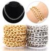 5 Yards/Rolle Aluminiumketten Gold Silber Farbe Metallstreifen Glieder Großhandelsketten Für Schmuckherstellung DIY Armband Halskette Zubehör