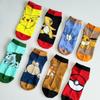 Anime  Pikachu Socks Cosplay Bulbasaur Eevee Cute Figure Doll Unisex Socks