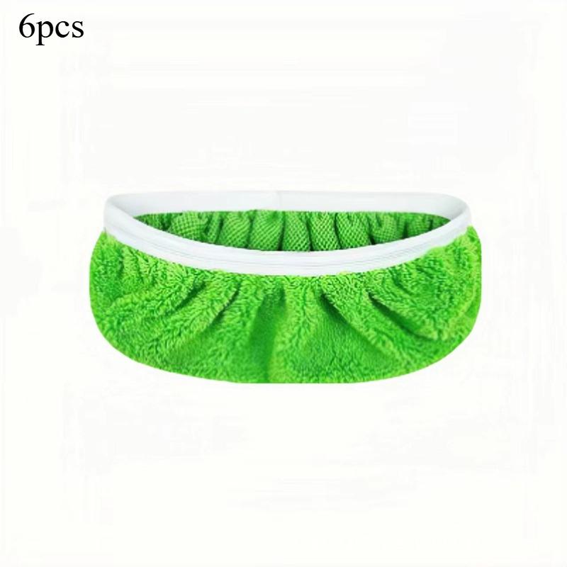 6pcs Microfiber Mop Cloth Absorbent Sponge Replacement Reusable Flat Mop Household Accessories Bathroom Kitchen Cleaning Tools