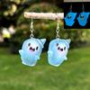 Ghost Earrings Glow-in-the-Dark Ghost Pendant Earrings for Women Decor, Fun Cute Earrings, Ghost Necklace for Women Halloween Jewelry