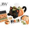 Country Style Haunted House Decor Tissue Box DIY Sewing Kit, Halloween Theme, Patchwork Fabric Craft Spooky Ornament Making Set, Handicraft