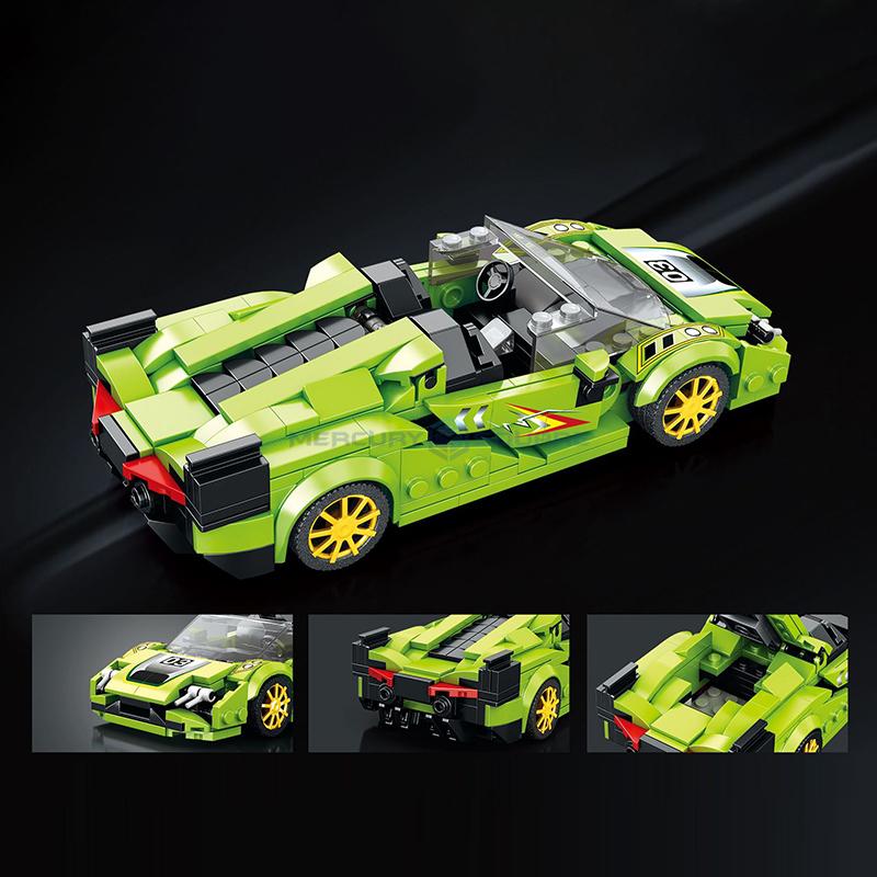 

Родстер, суперкар, MOC Reobrix 806, строительные блоки, скоростной гоночный бык, автомобиль, кирпичи, модель, высокие технологии, оригинальный дизайн, игрушка в подарок для мальчиков