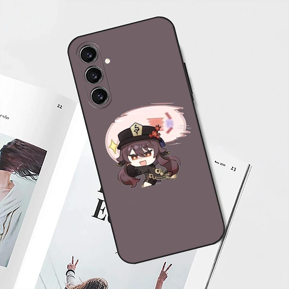 Genshin Impact Hu Tao HuTao Phone Case For Samsung S25,S24,S21,S22,S23,S30,Ultra,S20,Plus,Fe,Lite,Note,10 Black Soft Shell