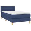 3130335 vidaXL Lit à sommier tapissier avec matelas Bleu 100x200 cm Tissu