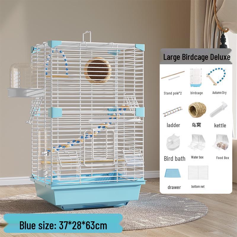 Luxury Birdcage with Breeding Box for Parrots and Budgies - Large Aviary for Cockatiels, Mynas, and More