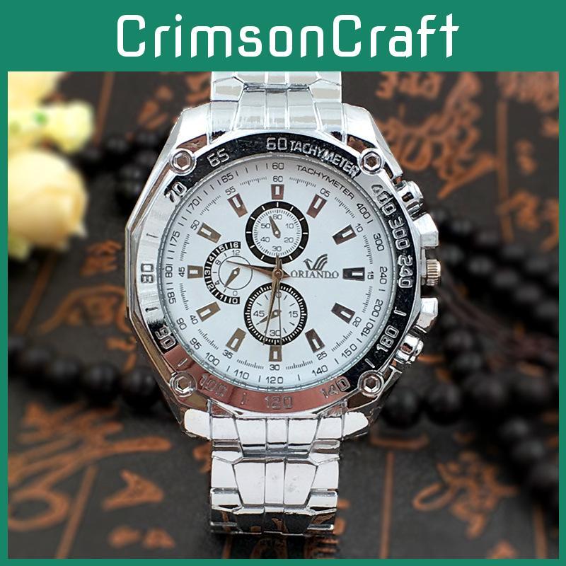 Steel Men Stylish Band Watch Business Alloy Timepiece Casual Wear Accessory