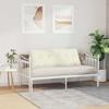 Back Cushion Cream 140 x 50 cm Cord Fabric