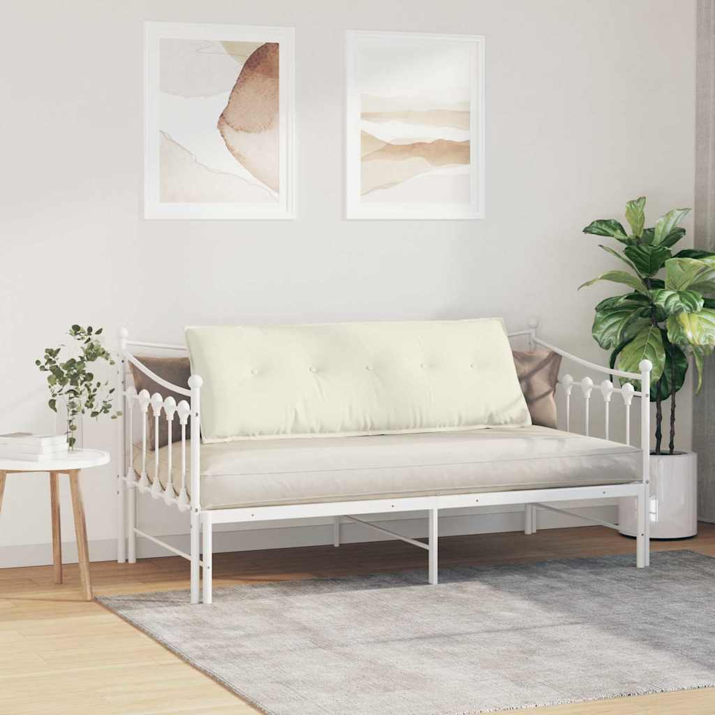 Back Cushion Cream 140 x 50 cm Cord Fabric