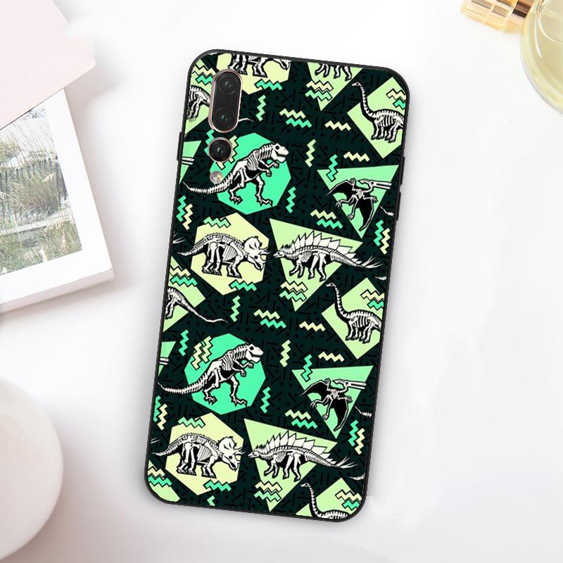 Skeleton Dinosaur Pattern For Huawei Nova Y60 Y70 Y90 Y72 Y73 Y61 Y91 7i 8i 11i 12i 12s 9 10 SE P20 P30 P40 Lite Case