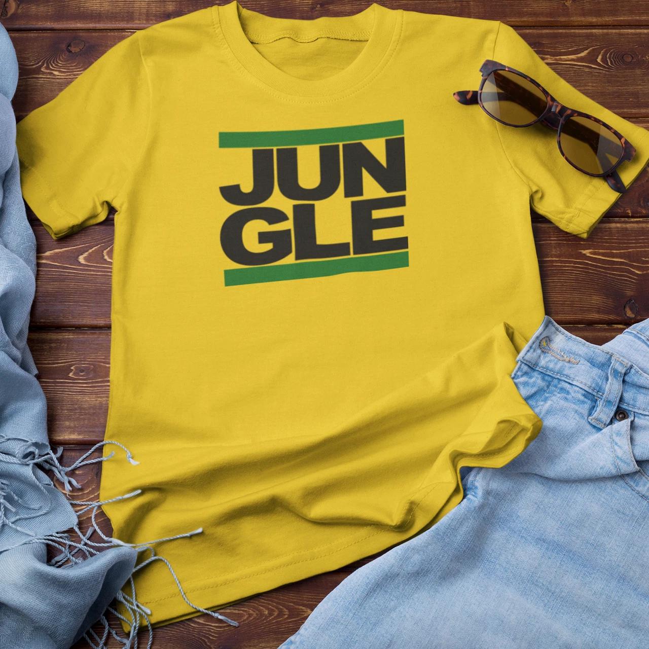 JUNGLE T-Shirt (DMC DNB Drum and Bass Junglist DJ Dub Step Reggae Ragga Rave Run S