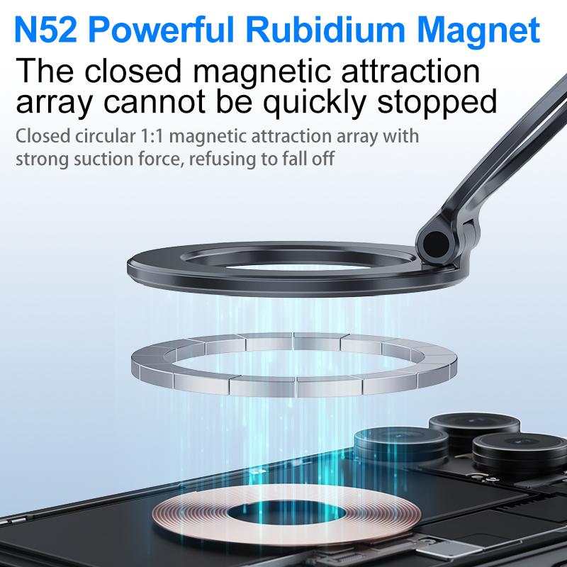 Suporte Magnético Forte para Celular Design Dobrável Ajustável 360° Ventosa para Carro para Celular Para xiaomi/iphone Transmissão ao Vivo