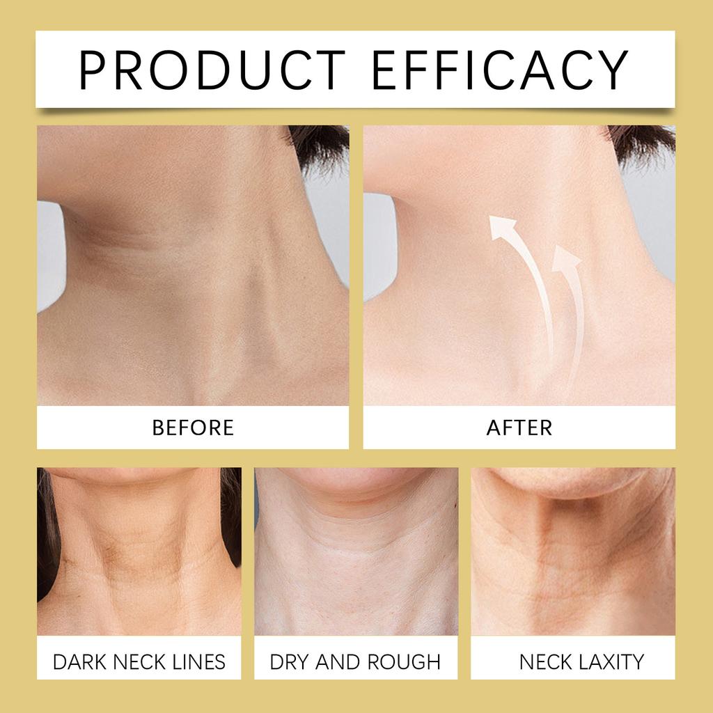 AH-8 Firming Neck Cream Moisturizer Anti Aging Smoothing Wrinkles Rolling  Massage Polypeptide Eye Cream Eye & Neck Skincare Set