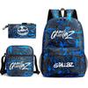 British Virtual Band Trend Heat Transfer, Primary and Secondary School Students Schoolbag Gorillaz Children's Starry Sky Three-piece Set, Teenagers