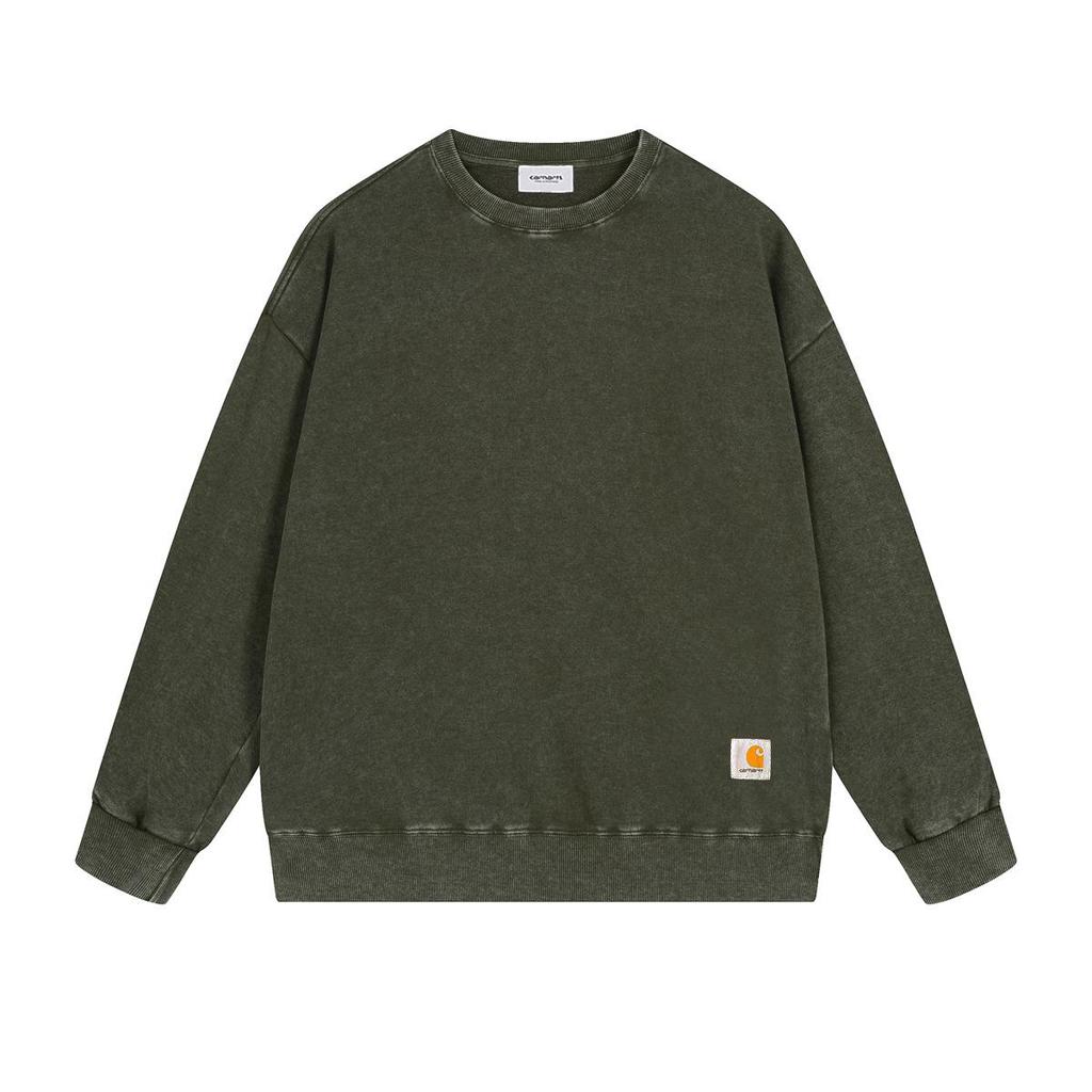 Carhartt 2025 Pánská vypraná mikina s kapucí na zip a tepláky - Retro volný střih