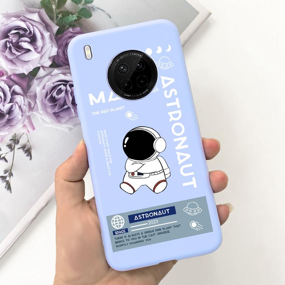 For Huawei Y9a 2020 Silicone Case FRL-22 FRL-23 Cute Astronaut Love Heart Slim Soft TPU Phone Case on Huawei Nova Y9a Y 9A Cover