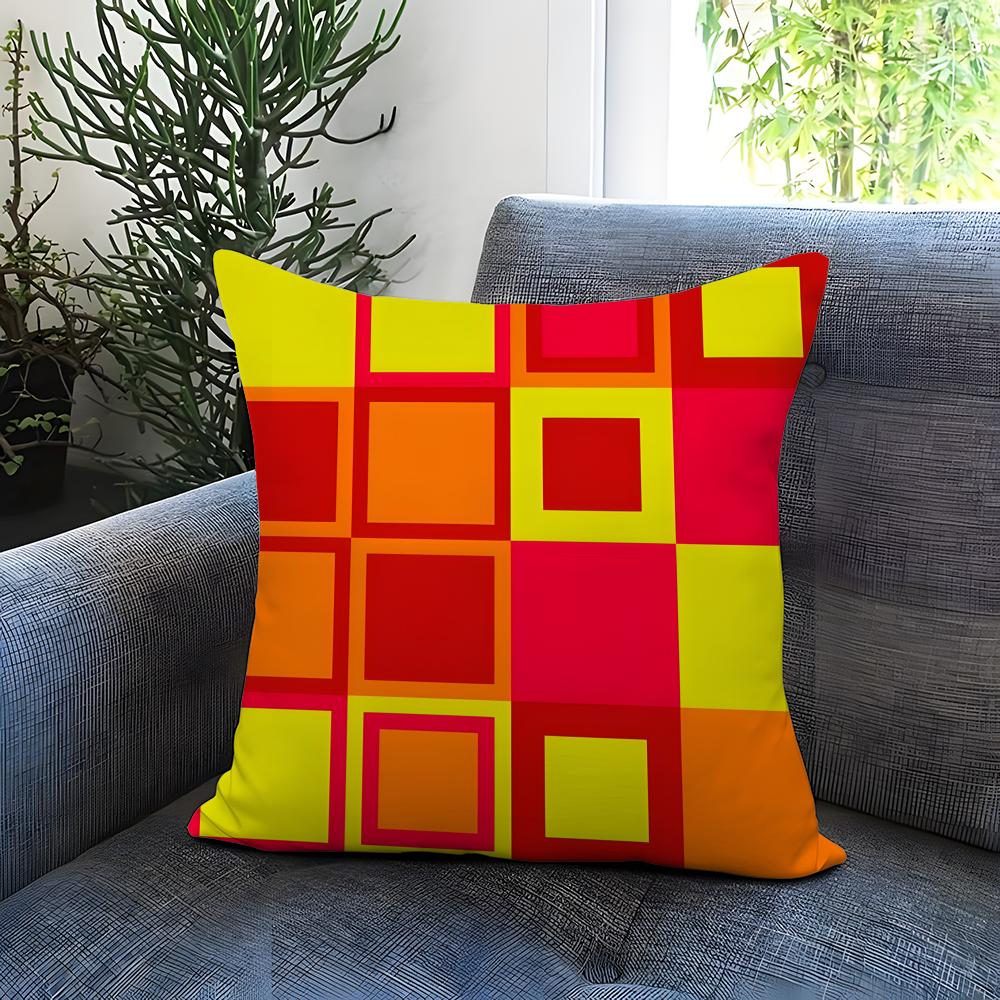Artistic Background Patterns Cushion Cover Comfortable Reversible Pillow Cover Ideal for Car Sofa Bedroom Beyond