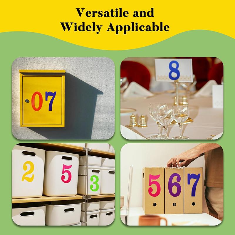 40Pcs Large Number Stickers 4 Sheets Self-Adhesive Vinyl Number Stickers Set 4 Inches 0-9 Number Sticker for Mailbox Doors Decor