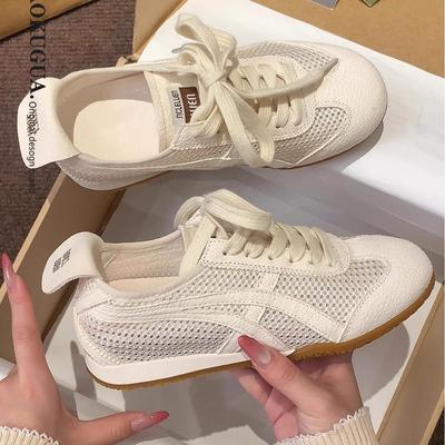 Mesh Breathable Forrest Gump Training Shoes Women's 2025 New Summer Flat White Shoes Retro Casual Sports Shoes