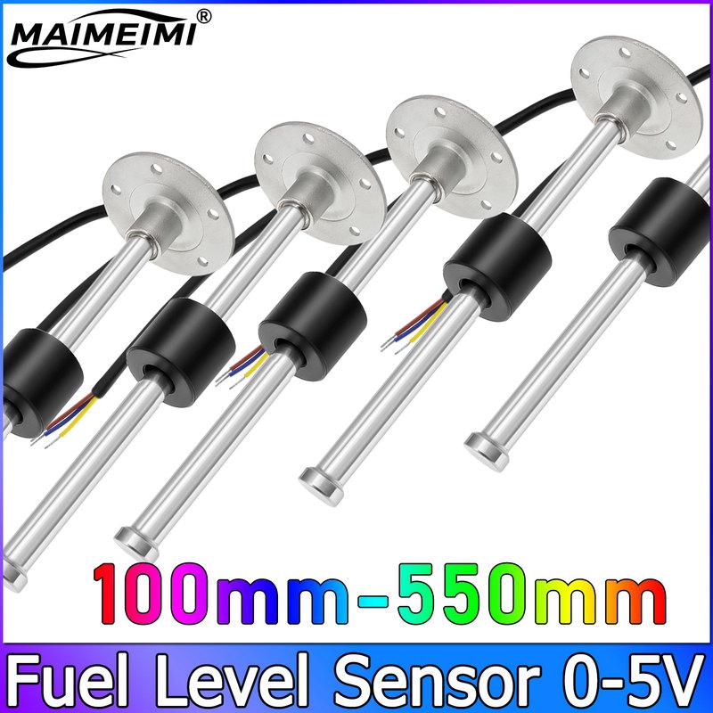 Water Fuel Level Sensor 0-5V 100mm-550mm For Car Boat Marine RV Fuel Level Meter Stainless Steel Fuel Sending Unit Liquid Level