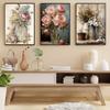 1 Stück Kreative Vase Blumenstrauß Leinwand Kunstdruck, Klassische Blumen Wandkunst und Naturstil Wanddeko für Kunst Wohndekor