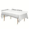 5pcs Gold Dot Printing Disposable Tablecloths, Plastic Tablecloths, White Tablecloths Suitable for Kitchen Table Camping