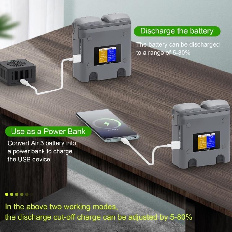 Battery Charging Hubs for Air 3 Flights Battery Charger USB 5V 3A Input Charging Two Batteries Accessories