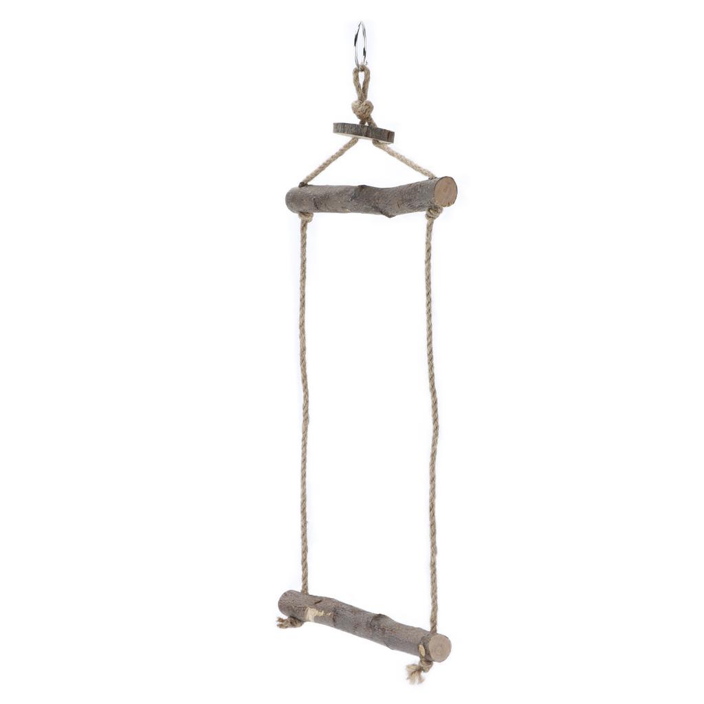 Vogel Hanfseil Schaukel Natürlich Ungiftig Langlebig Stark Vogel Sitzstange Natur Holzständer für Papageien