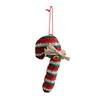 Candy Cane Christmas Ornament Plush Soft Candy Cane Christmas Tree Stuffed Decoration for Holiday Party Decor