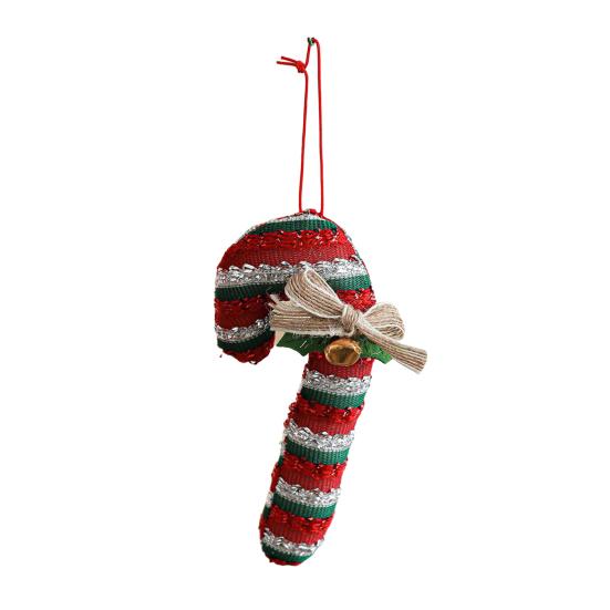 Candy Cane Christmas Ornament Plush Soft Candy Cane Christmas Tree Stuffed Decoration for Holiday Party Decor
