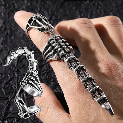 Anel Escorpião Móvel Joias Punk Brinquedo de Ponta do Dedo Alívio do Estresse Vintage Armadura Gótica Enrolada Knuckle Metal Rock Anéis de Dedo Inteiro