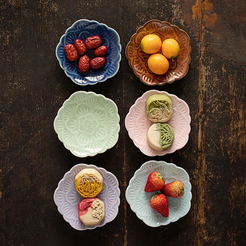 Chinese Ceramic Tea & Snack Serving Tray