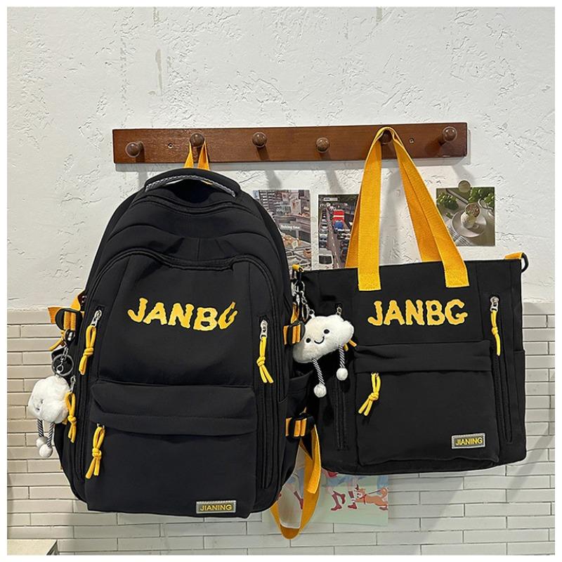 School Bag New High-value College Style Simple Letter Make-up Bag Light Travel Large-capacity Backpack