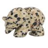 Crystal Gemstone Bear Carved Hand Figurine Animal Statue 15in Office Decor Home Collection Spotted