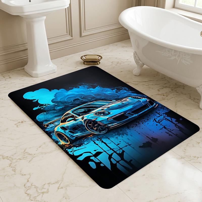 Blue Car Living Room Nonslip Area Rug Soft Carpet For Bedroom Game Playroom Sofa Office Home Decor Doormat Christmas Gift C9301648