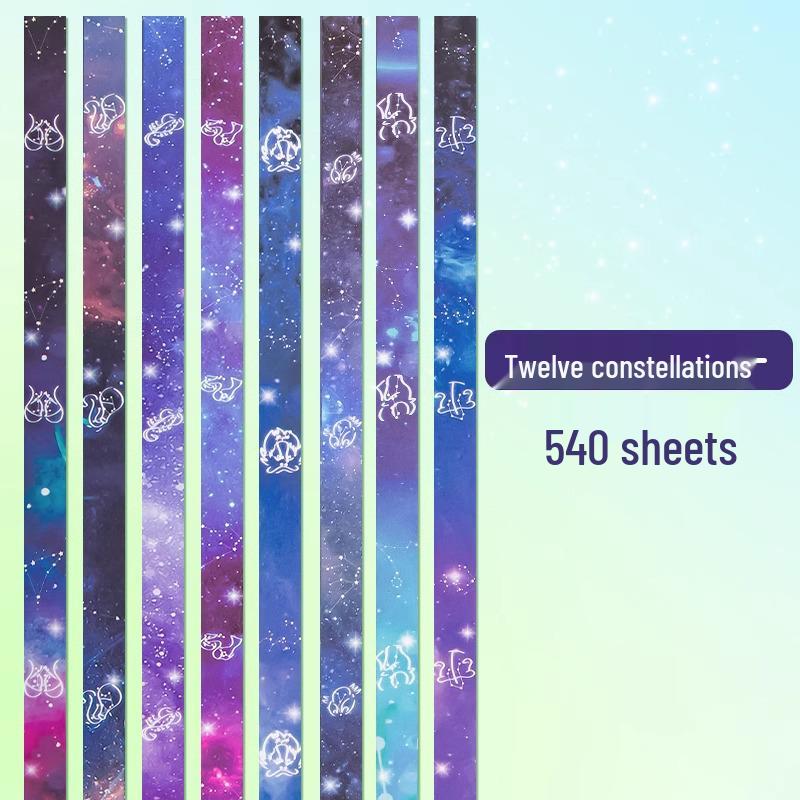 Оригами Счастливые Звезды Градиентного Цвета - Пятиконечные Звездочки, Сложенные Вручную