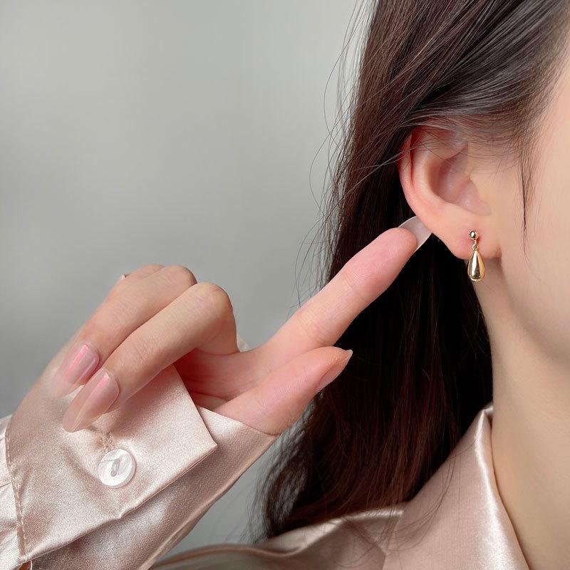 Geometric Earrings Water Drop Earrings Cold Style Short Earrings Simple New Style