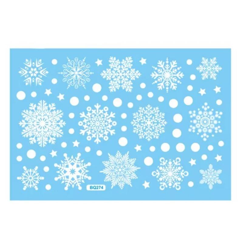 Schneeflocke Elektrostatische Wandaufkleber Tür Glas Fenster Aufkleber Weihnachten Neujahr Party Wandbild Zimmer Heimdekoration