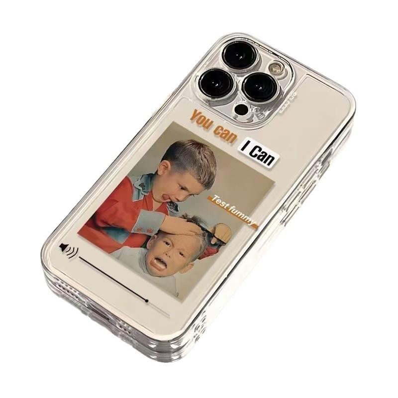 European and American trendy brands are suitable for iphone15promax mobile phone case, transparent Apple 16 anti-drop 14pro personality 13/12
