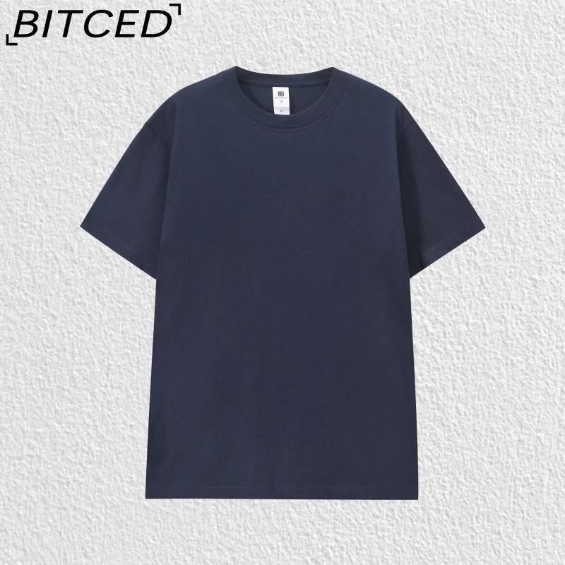 BITCED Cotton Short Sleeve T-shirt Men's Fashion Loose Half Sleeve Shirt Printed Compassionate Shirt