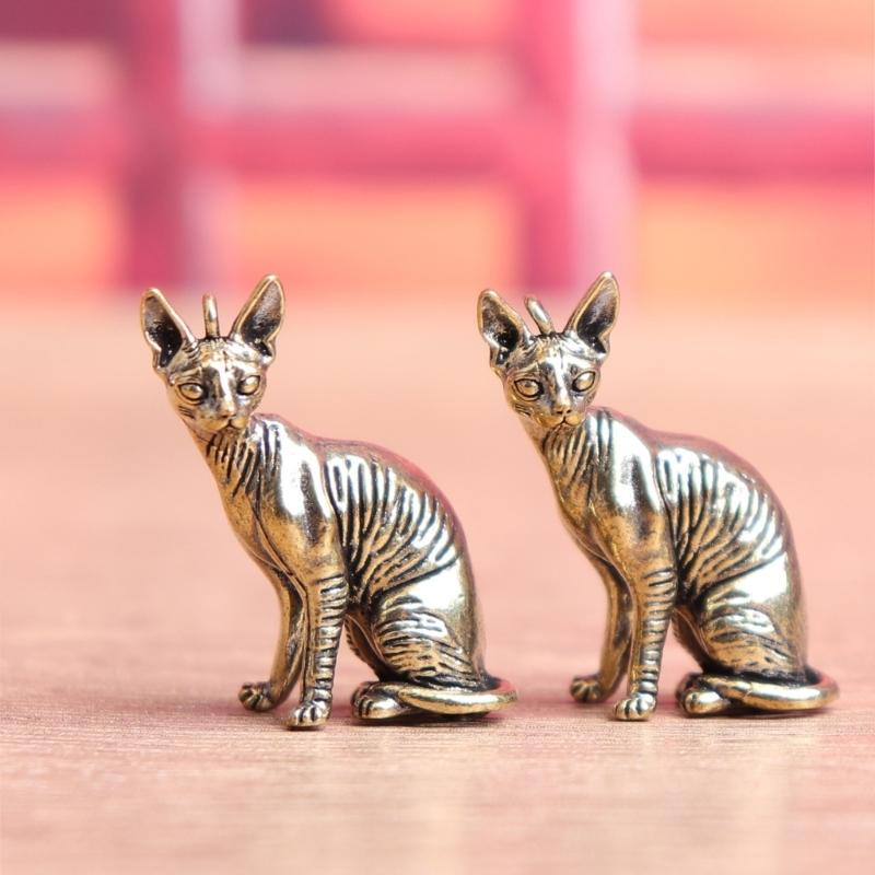 Animal Statues Figurines Retro Cats Statue Figurines Sculptures Tabletop Centerpieces Home Decors Collectibles Figurines
